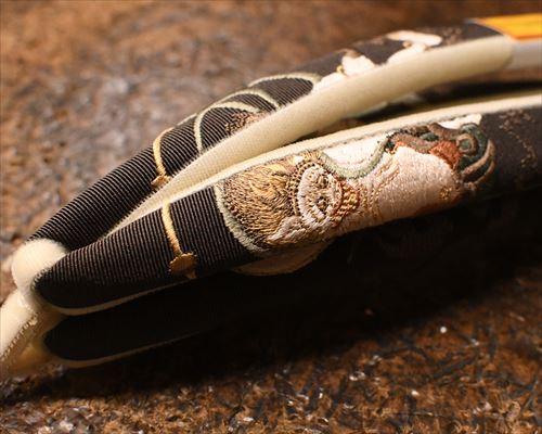 風神雷神刺繍花緒