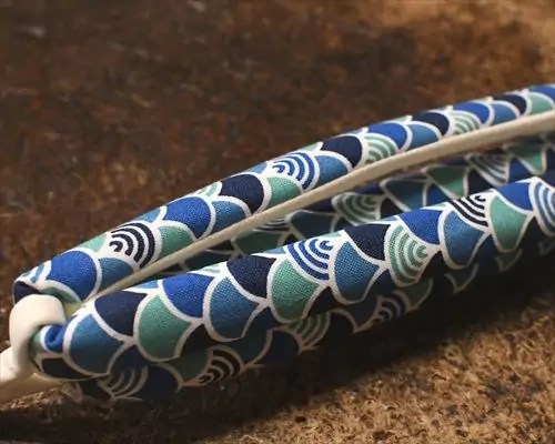 青海波柄花緒（青）