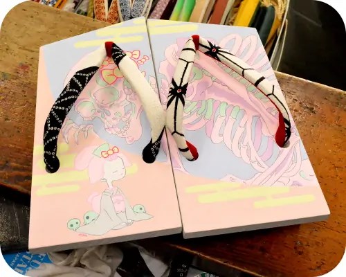 猪羽まゆみさん作庭下駄