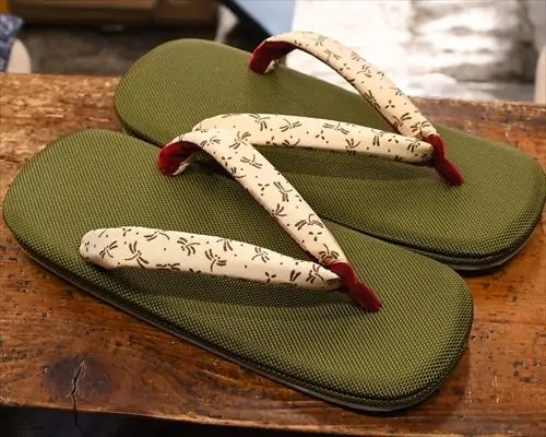 コーデュラ草履に蜻蛉柄シルク印伝花緒