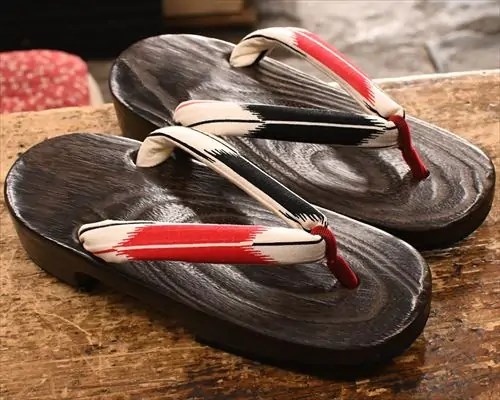 焼き相右近に矢絣柄花緒
