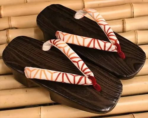 焼き相千両に麻の葉柄花緒