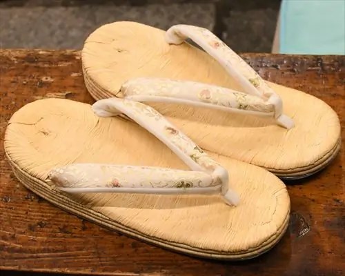 南部表草履に名物裂福林花緒