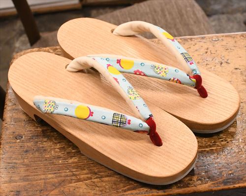 相右近にがま口柄内玉花緒