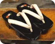 花柄入り芳町にホースヘアー花緒