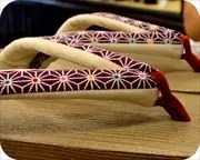 夏色相千両に麻の葉柄福林花緒　花緒