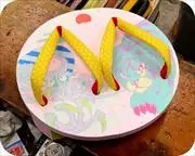 猪羽まゆみさん作庭下駄　花緒
