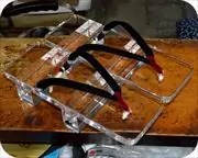 お客様持ち込みアクリル下駄　前壷