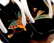 蒔絵付大艶芳町に丹頂花緒　花緒