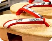 表付相千両に花柄福林花緒　花緒