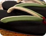 倉敷帆布草履に無地内玉花緒　花緒