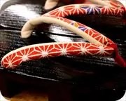 捌き芳町に麻の葉柄内玉花緒　花緒