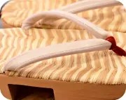 縞表付相千両にホースヘアー花緒　花緒