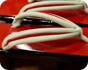 天赤三味に一本どっこ花緒　花緒