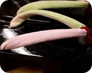 梨地撒き芳町に本麻水引花緒　花緒