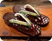 鎌倉彫相右近に花柄内玉花緒