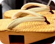 縞表付相千両にホースヘアー花緒　花緒