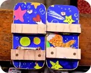 お客様自作下駄にちりめん一本どっこ花緒　花緒