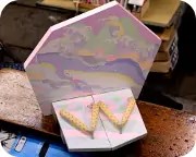 お客様自作下駄に水玉花緒