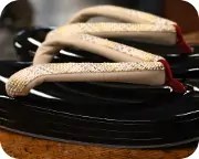 ３分３枚本革草履に組紐福林花緒　花緒