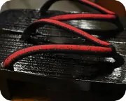 黒捌き相千両に小桜柄印伝福林花緒　花緒