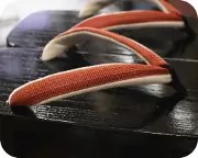 黒捌き大角にホースへアー花緒　花緒