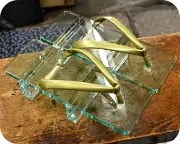 新作アクリル下駄　花緒