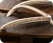 焼き芳町にクローバー柄印伝福林花緒　花緒
