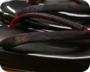 ３分３枚本革草履にお客様特注花緒　花緒