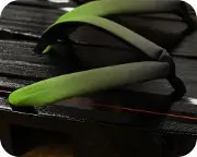 クシ目大千両にぼかし花緒　花緒