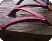 焼き真角にちりめん二石花緒　花緒