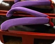 塗り分け相三味にツボ変わり本天花緒　花緒