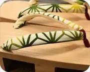 芳町に麻の葉柄花緒　花緒