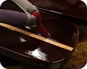 胡麻竹ライン張り芳町に仕立て花緒　前壷