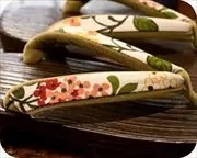 焼き相右近に花柄福林花緒　花緒