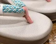 EVA草履に鹿の子絞り花緒　前壷