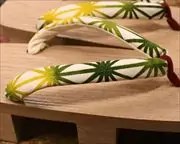 夏色芳町に麻の葉柄花緒　花緒