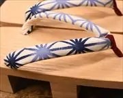 芳町に麻の葉柄花緒　花緒