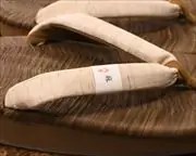 烏表付き舟形に本麻花緒　花緒