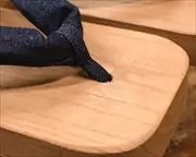 一本歯にデニム太花緒　前壷