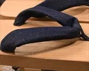 一本歯にデニム太花緒　花緒