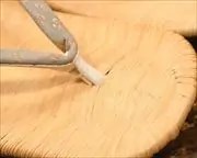 南部表雪駄に武田菱柄印伝花緒　前壷
