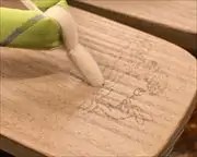鳥獣戯画柄入り芳町に西陣金襴花緒　前壷