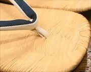 南部表雪駄にタピール福林花緒　前壷