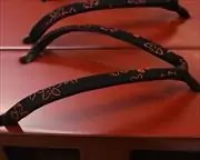 越前塗真角に撫子柄印伝花緒　花緒