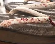 烏表付き舟形に花柄花緒　花緒