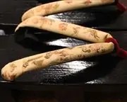 黒捌き相三味に百鬼夜行柄花緒　花緒