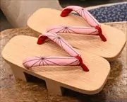 子日光に麻の葉柄花緒