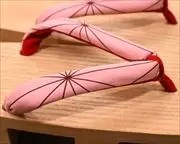 子日光に麻の葉柄花緒　花緒