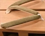 真角に遠州綿紬花緒　花緒